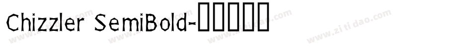 Chizzler SemiBold字体转换